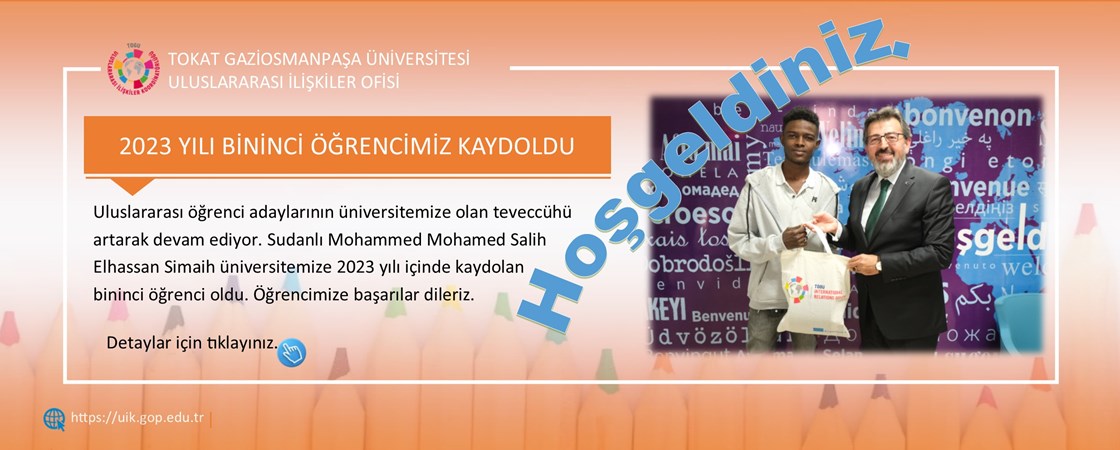 2023 YILI BİNİNCİ ÖĞRENCİMİZ KAYDOLDU